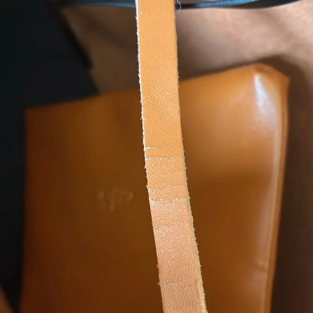 Co Lab Leather Tote Bag with Detachable Pouch